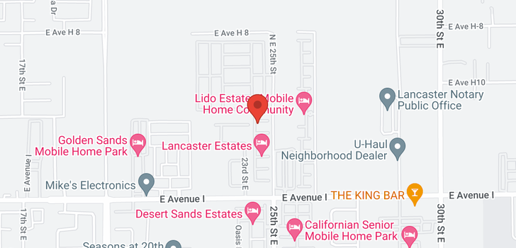 map of 45465 25th Lancaster, CA 93535